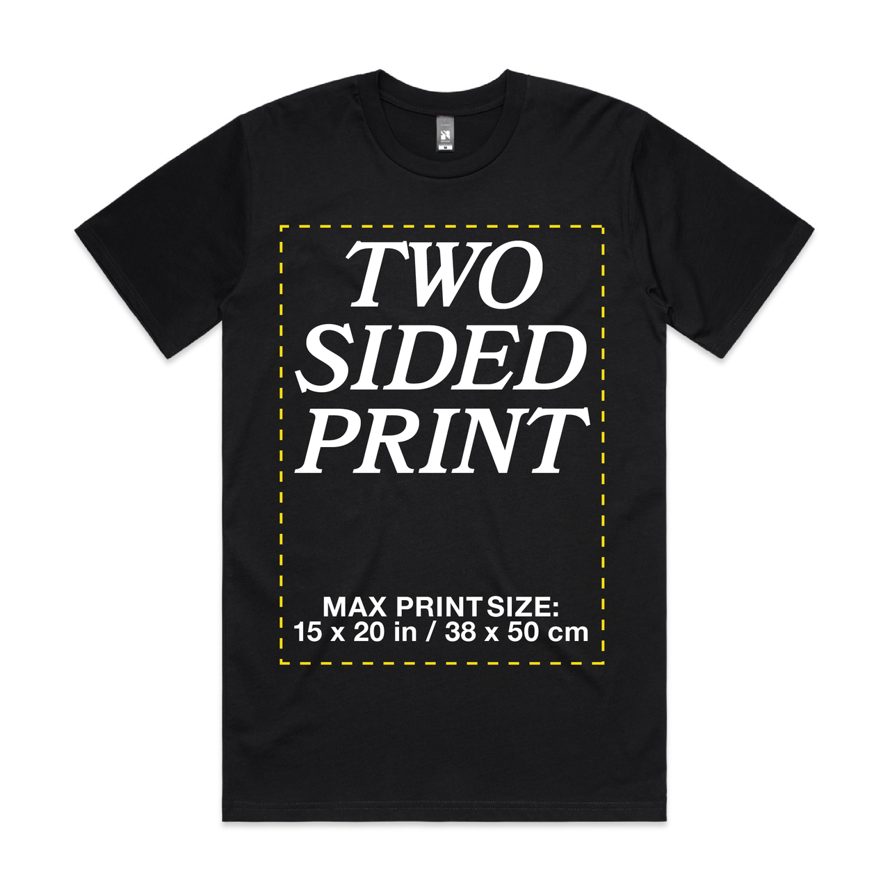 Sample Two Sided Print: AS Staple Tee | 5001