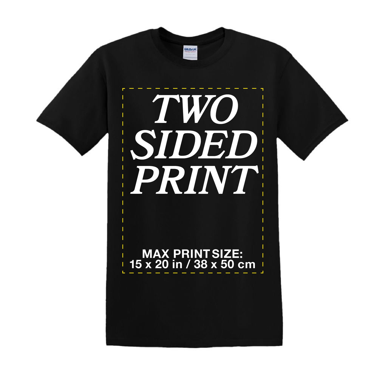 Sample Two Sided Print: Gildan Heavy Cotton T-Shirt | 5000