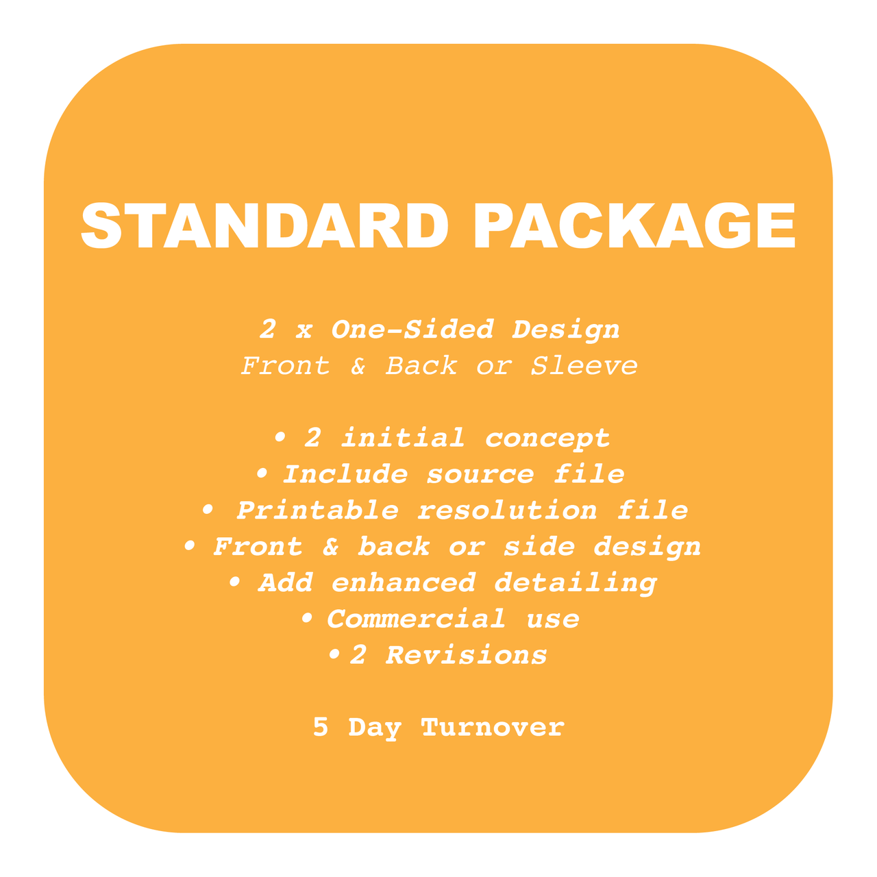 Print Design Package: Standard