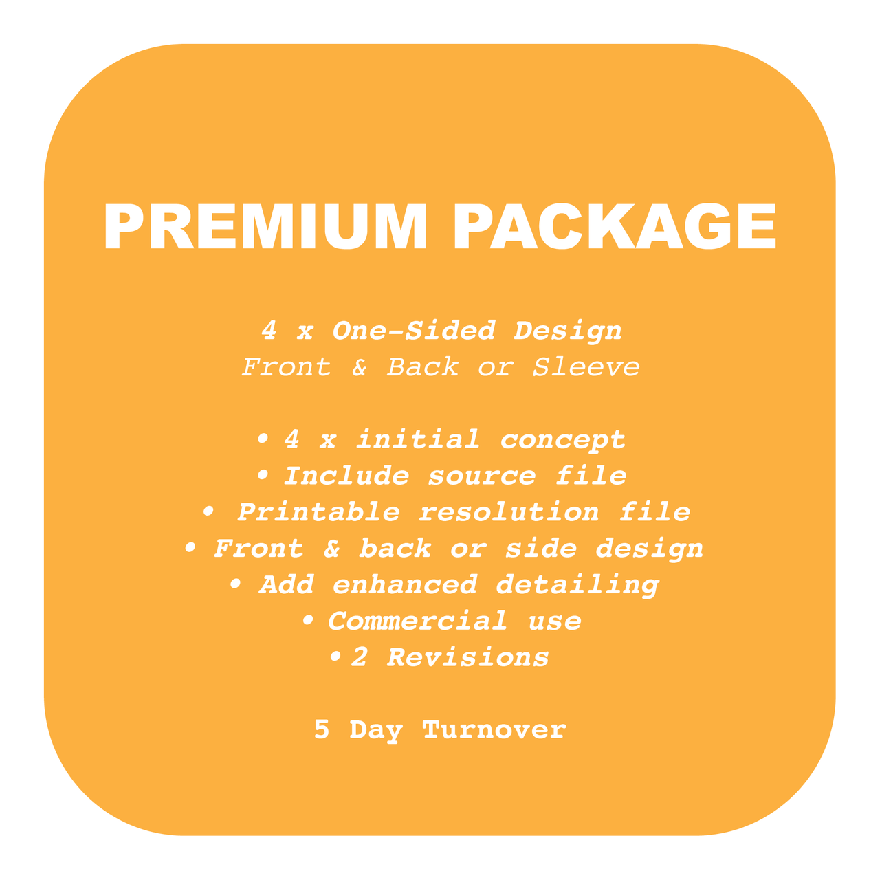 Print Design Package: Premium